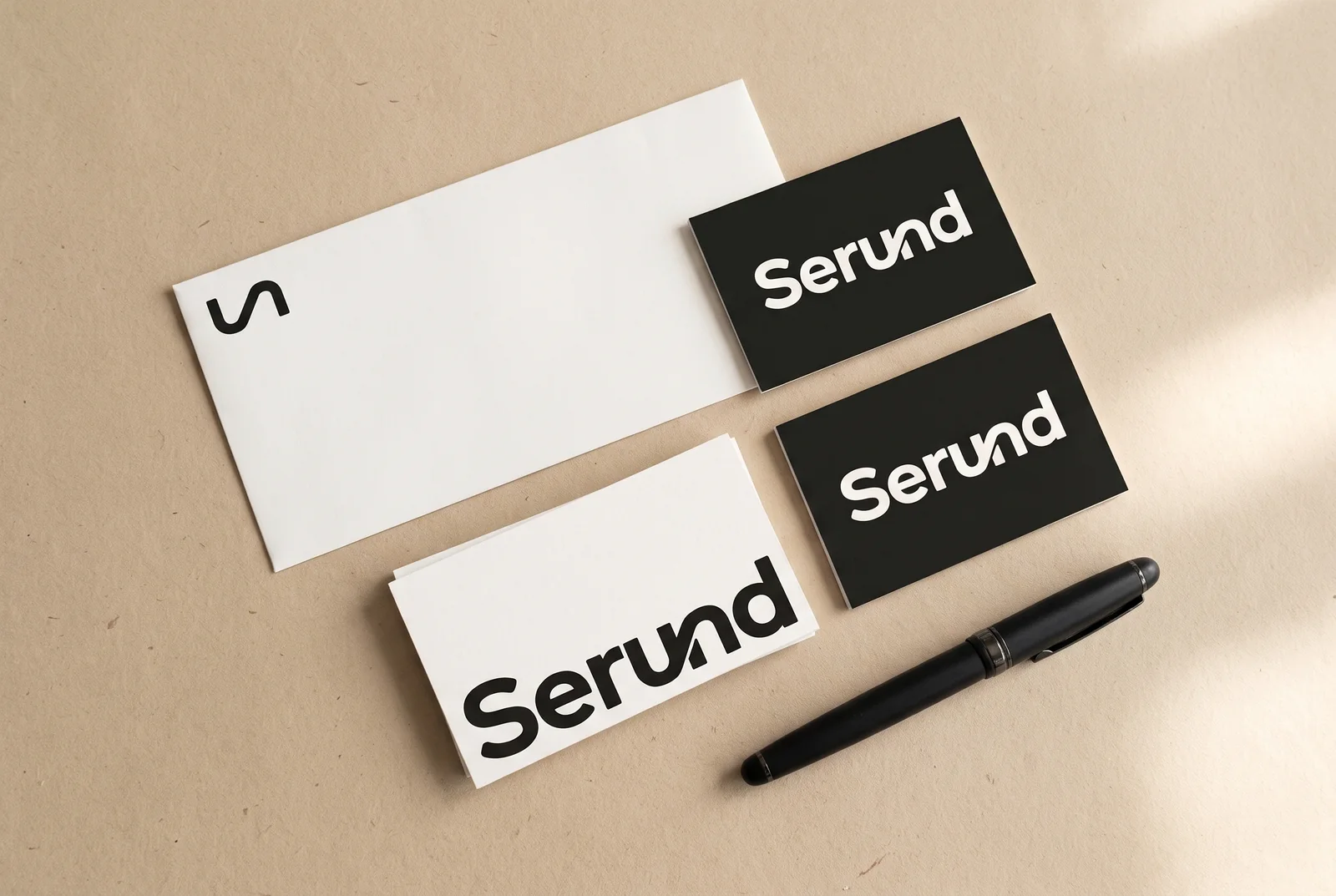 Serund: визитки и конверт